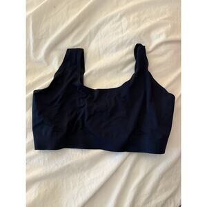 Me Undies Navy Blue MoveMe Scoop Bralette Wireless Unlined Sleep Size 2X